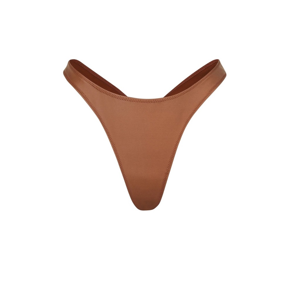 BNWT Skims WET JERSEY DIPPED THONG COPPER Sz XS